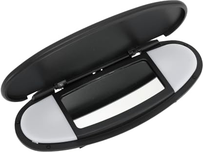 X AUTOHAUX Sun Visor Vanity Mirror Cover 51167361833 for BMW Mini Cooper | for BMW Mini Cooper R55 R56 R57 R58 R59 R60 R61, with Light, Replace 51167361833/51167361834, Plastic Black
