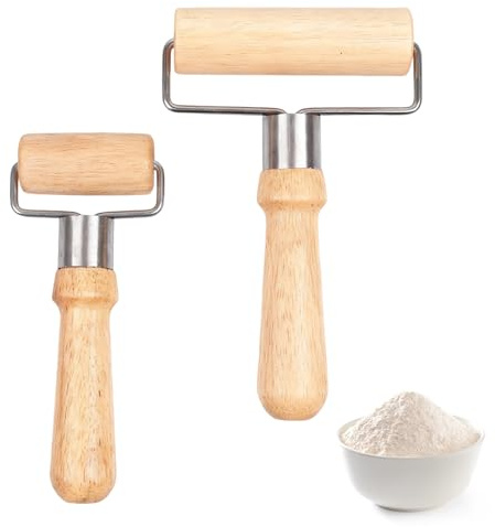 CM-UHNM Mini rouleau à pâtisserie en bois, pour rouleaux de pâte, petit rouleau à pâtisserie, convient pour les bâtons de pastel faits à la main, les pizzas et le bol de bâillon
