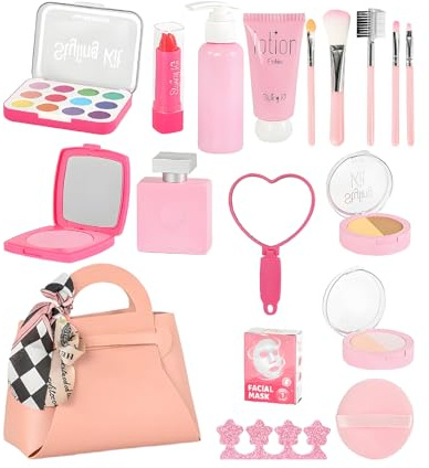 Vorhang-Make-up-Set: für Kinderschminke, gefälschte Schönheitswerkzeuge, Spielset zum Anziehen, lustiges Lernkit | Familienspiele Spielgeschenke p