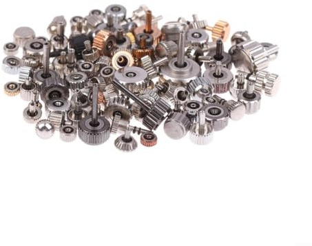 Hoppipola Accessoires de montre Pièces de démontage Têtes de rechange en métal pour réparation de montres DIY Kit d'outils faits à la main 50/100 pièces (100 pièces)