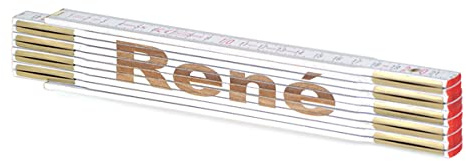 Zollstock René mit Namensgravur personalisiert Geschenk