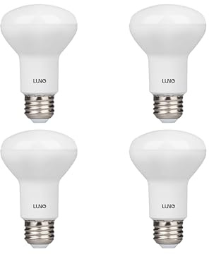 LUNO R20 dimmbare LED-Glühbirne, 6,5 W (entspricht 45 W), 455 Lumen, 2700 K (weiches Weiß), mittlerer Sockel (E26), UL & Energy Star (4er-Pack)