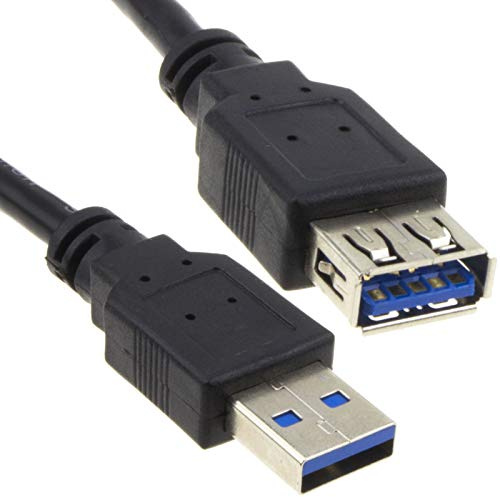 kenable USB 3,0 24AWG Hoch Geschwindigkeit Verlängerung Kabel Stecker A Männlich Zum Weiblich Schwarz 2 m [2 Meter/2m]