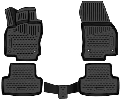 Element 3D Gummimatten Set passend für OPEL Crossland | 2017 - Heute | 100% passgenaue Auto Fußmatten, robuste Universal Fußmatte Auto, Gummimatten Auto