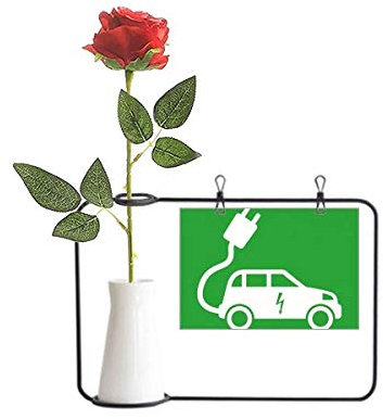 Beauty Gift Vehículos de energía enchufe proteger el medio ambiente rosa artificial flor colgante jarrones decoración botella