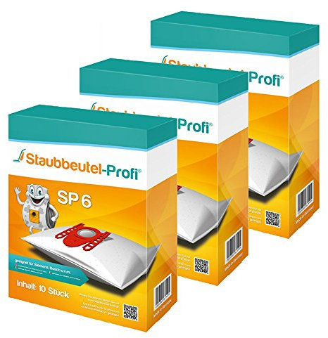 Staubsaugerbeutel SP6 geeignet für Bosch BGB75X494 (30 Staubbeutel)