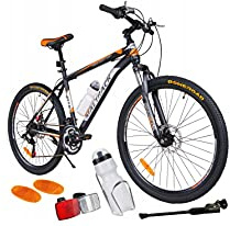 BDW VTT Cadre en Aluminium 21 Vitesses, Freins à Disque 26 Cadre 18 (Rouge)