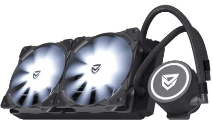 Nfortec Hydrus V2 240 White, Refrigeración Líquida 240mm, Incluye Radiador de Aluminio, Bomba de Alto Rendimiento, Compatible con AMD e Intel 12th Gen, Color Blanco