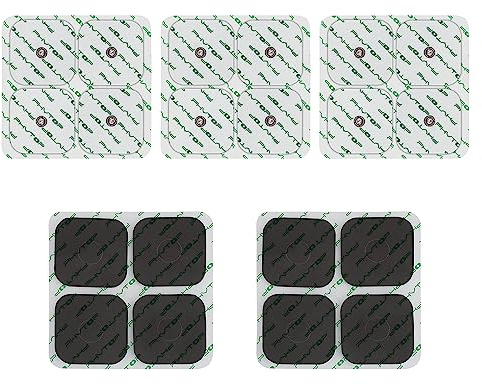 PHYTOP Tens Elektroden Pads Kompatibel mit Compex, selbstklebende Tens EMS Elektroden Schnellverschluss mit 3,75mm Druckknopfverbindung (20er-Pack)
