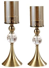 Kerzenständer Kerzensäulenhalter, Wachs-Sets, Kerzenhalter, romantische Kristalle, Kerzenständer, Kerzenständer, Heim-Tischdekoration, 1 Set Tischdeko