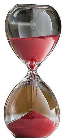 Sanduhr, Sanduhr, 30-Minuten-Timer, tragbare Sanduhr, groß, bunt, Sanduhr, Sanduhr, Sanduhr, Timer, klares, glattes Glas, Maße, Heim-/Schreibtischdekoration (30 Minuten, grün) ( Color : Red , Size : 3