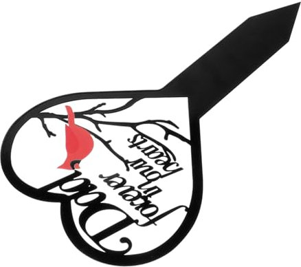 Yardenfun Cipolla Di Memoria Metallo Forma Di Cuore Per Cimitero Segnaposto Commemorativo Resistente Per Giardino Decorazione Per Onorare Cari Estinti