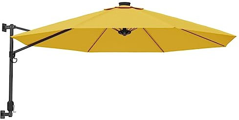 Homgoday Wand-Sonnenschirm, gelb, 290 cm, Mobil Decor, gelb