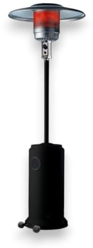 Briconess.com Stufa a Gas Fungo termopatio per Esterno in Alluminio con regolatore Gas - Nero