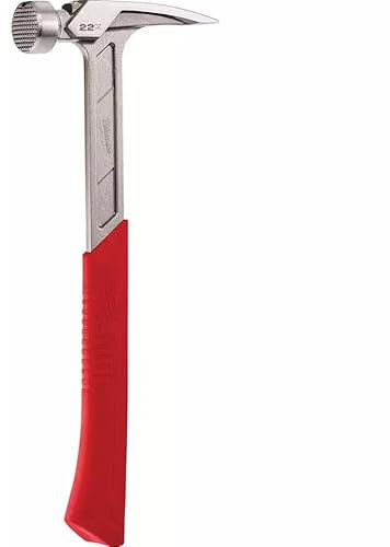 48-22-9022 For Milwaukee 22oz Milled Face Framing Hammer w/I-Beam Handle,Width15 in.