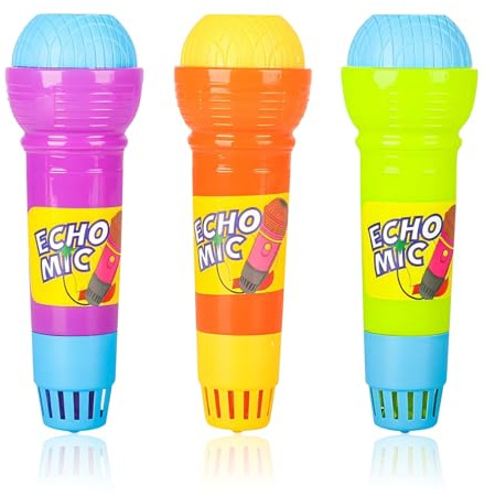Embhlitfe 3 micrófonos Echo para adultos, micrófono falso para adultos, micrófono cambiador de voz, micrófono para regalos de cumpleaños de adultos