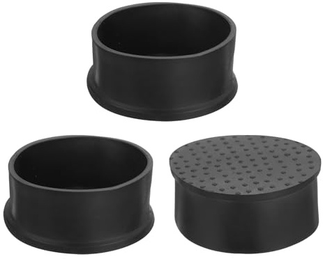 QUARKZMAN 3 Stück Abdeckkappen Stuhlbeinkappen 76mm(3 Zoll) PVC Stuhlbein Spitzen rutschfeste Blindstopfen Rundeabdeckungen Schutzkappen für Stuhlbeine Möbel, Schwarz