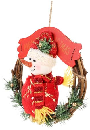 DECHOUS Weihnachten Deko Kranz Hängen Tür Fenster Wand Ornament Anhänger Naturmaterial Zuhause Party Feste