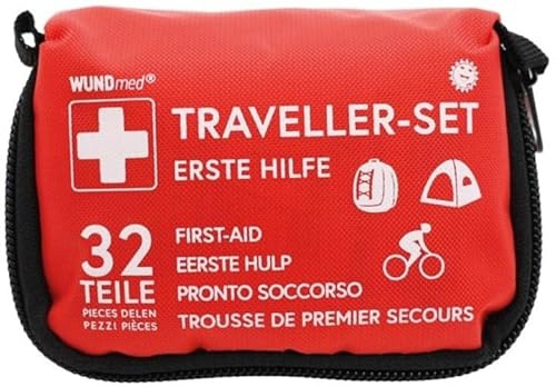 Reiseverband-Set, 32-teilig, Erste-Hilfe-Kit für unterwegs, Erste-Hilfe-Set für Camping und Radfahren