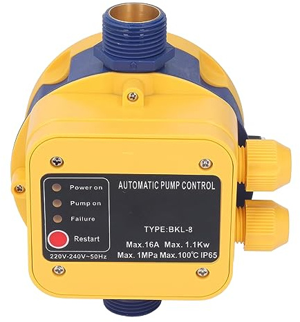 Automatischer Wasserpumpen Controller, Elektronischer Druckschalter, 145psi, Einstellbarer Mangelschutz, 1.5BAR 3.0BAR, 240V