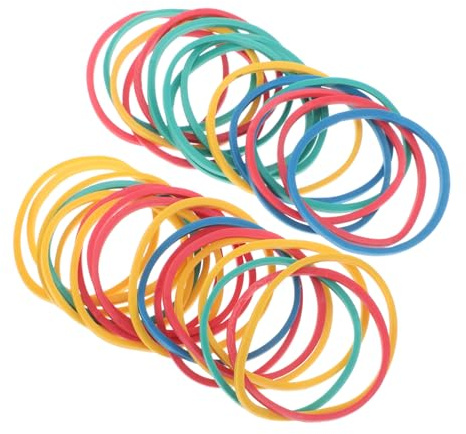 WOONEKY 60 Piezas Bandas Goma Elásticas Colores Surtidos para Oficina y Escuela Anillos de Goma para Tableros Educativos y Uso Doméstico