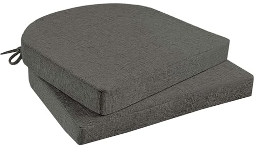 BUERPINKING 2er Set Sitzkissen Stuhl, Stuhlkissen 43x42 U-förmiges Sitzkissen, Indoor Outdoor Anti-Rutsch Sitzpolster Stuhl für Drinnen und Draußen, Garten, Küche, Café, Esszimmer