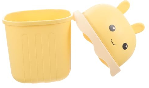 Toyvian Mini Poubelle de Bureau Décorative avec Couvercle Poubelle de Table Compacte Robuste pour Bureau Maison Dortoir Organisation Déchets et Petits Objets