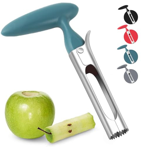 Rpanle Descorazonador de Manzanas, Cortador de Manzanas de Acero Inoxidable, Apto para Hogar y Cocina (Verde)