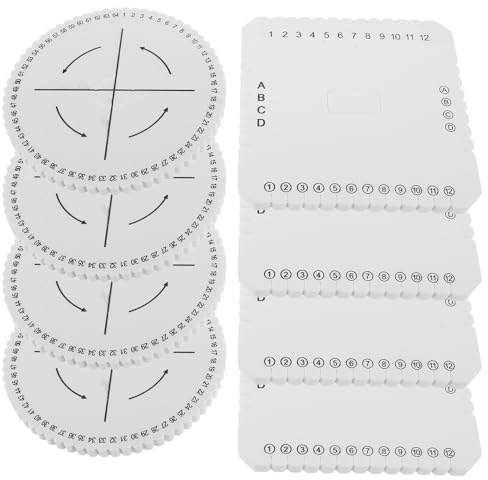 Mikikit 8 piezas Kit de Discos Kumihimo de Espuma Duradera Redondos y Cuadrados Huecos para Pulseras DIY Herramienta Reutilizable para Trenzado de Cordón y Manualidades