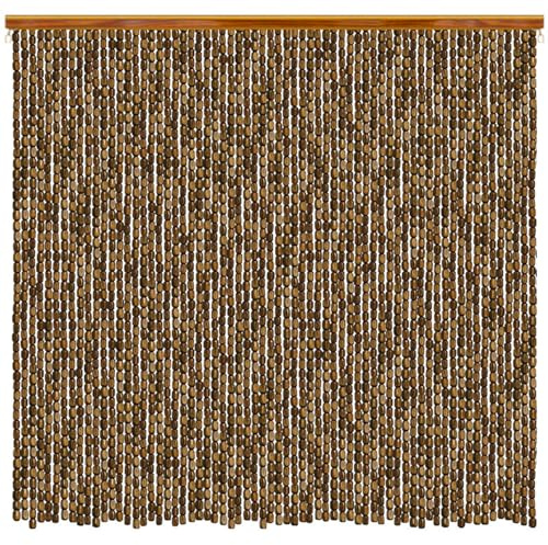 LRYELWA Perlenvorhang Türvorhang Dekorativer Fliegenvorhang & Raumteiler Bambusvorhang für Fenster,Zimmer,Balkon,Terrasse,Mit Zubehör,Individuell Anpassbar (111 Stränge 110cm x 190cm)