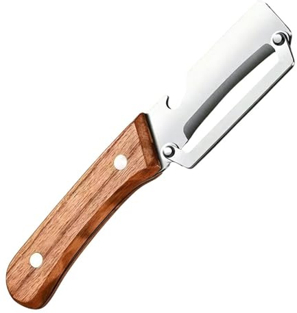 Pelapatate Da Cucina | Utensile Da Taglio Cucina Con Manico In Legno,Tagliafrutta E Apribottiglie 2 In 1,Per Donne Uomini Adulti Anziani Campeggio Viaggi Riunioni Ufficio Bar Barbecue Feste Piscina Va