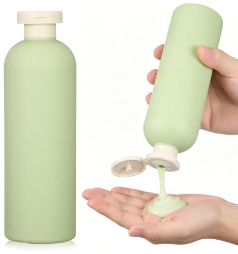COHEALI 2pcs Travel Bottles for Toiletries with Flip Caps | Refillable Squeeze Containers for Shampoo, Lotion, Creams and Conditioner