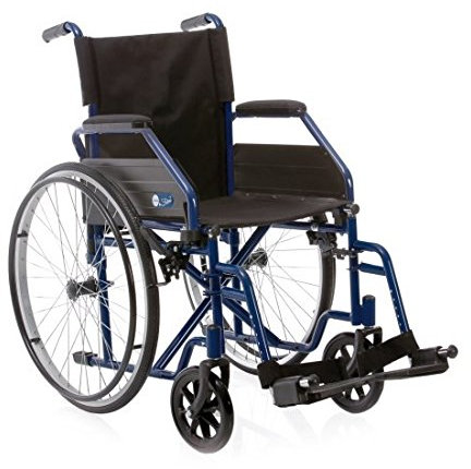 Carrozzina pieghevole Serie START seduta 45 cm Blu Art. CP100B-45