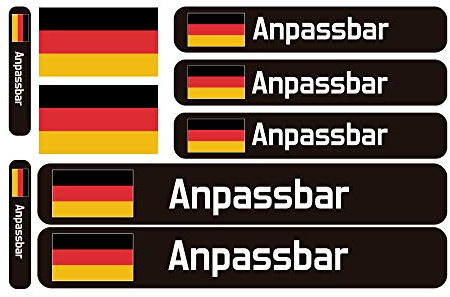 Flaggenaufkleber mit personalisiertem Namen für Fahrräder, Color1, Small | Für Fahrräder, Motorräder, Autos, Elektroroller, Wasserdichtes Vinyl, Selbstklebend