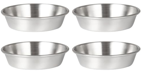 Cabilock Dipschalen Edelstahl Soßenschale Vorspeisen Schalen 4 Stück 10CM Sushi Soja Saucen Sojasauce Ketchup Essig Gewürz Dessert Snacks Schälchen Servierschalen Dipschälchen