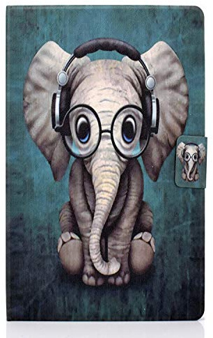 Bspring Funda para Samsung Galaxy Tab A8 10.5 2021 SM-X200/X205, Ultra Slim PU Folio Tablet Caso Cover Samsung Tab A8 2021 Función de Soporte Carcasa Galaxy Tab A8 10.5,Elefante