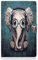 Bspring Cover Custodia Compatibile con Samsung Galaxy Tab A8 10.5 Pollici 2021 SM-X200 SM-X205 Tablet, Ultra Sottile Smart Cover Pelle PU Protettiva Case per Galaxy Tab A8 10,5,Elefante