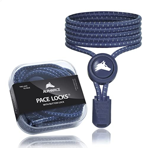 ALPHAPACE PACE LOCKS Button Lock Cordones elásticos, cordones de zapatos sin nudo, cordones de cierre rápido para deporte, para jóvenes y mayores, 120cm