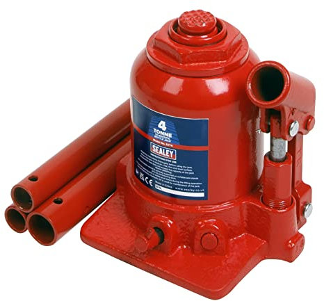 Sealey, 4 Tonne Telescopic Bottle Jack - SJT4,Black