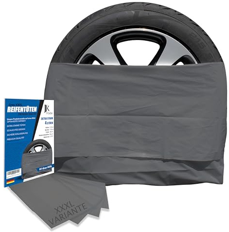 JK Trade® Set di 4 borse per pneumatici extra forti, per riporre e conservare gli pneumatici dell'auto, set di sacchi per pneumatici, borsa per cerchioni, adatta per 16, 17, 18, 19, 20, 21, 22 pollici