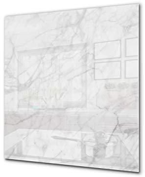 Canvasfly 60x60 Wandpaneele für Küche Deko-Spritzschutz für Küchenrückwand Glas Bilder Gehärtet Küchen-Deko Glasplatte aus Vorgespanntem Glas Küchenrückwandplatte Marmor
