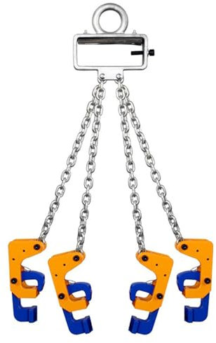 Verbesserte Kette für Gabelstapler, 2 T/1,995,8 kg Kapazität, G80 Hebekette für Gabelstapler Kran Hebebühne 55 Gallonen Fasshebeklemme für Kunststoff- und Metalltrommeln
