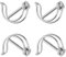 Lot de 4 goupilles pliantes pour tuyau - 6 x 50 mm - Avec fermeture de verrouillage - Goupilles galvanisées - Pour ferme, pelouse, jardin