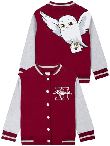 Harry Potter Bomberjacka, Hogwarts Collegejacka För Flickor, Hedwig Flickjacka Med Lång Arm, Röd 140