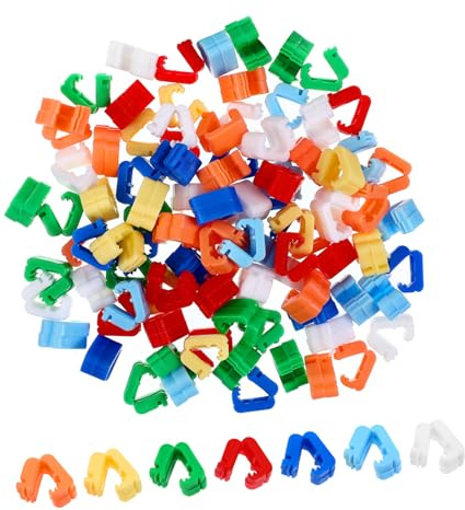 Abaodam 100pcs Plastic Balloon Sealing Clips Fastening Clamps for Wedding Birthday Christmas Party Decorations Easy to Use Balloon Accessories