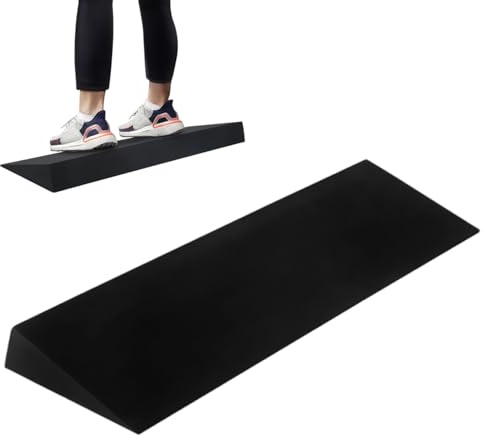 Bloque de cuña para sentadillas, bloque de cuña de yoga, 51 x 15 x 5 cm, cuña para la pantorrilla, cuña de fitness, cuñas de movilización, cuñas para pilates, estiramientos, sentadillas, flexiones