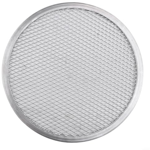 Teglia da forno in alluminio, per pizza con calore uniforme, antiaderente, anodizzata, rotonda, per la cucina di casa o il forno (28 cm)