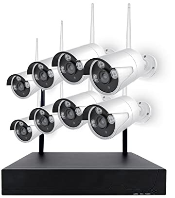 MEIVIYA 2 Milioni di telecamere Wireless a 8 Vie Set Telecamera di sorveglianza Wireless Domestica Set HD Night Vision WiFi Network Monitor remoto for Telefono Cellulare Host Video