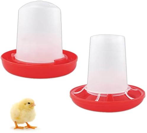 Kükentränke, Küken Futterspender, Hühner Futtertrog, Automatische Fütterung für 12 Hühner, Ertrinken Schutz Tränke, Einfache Reinigung, 160 G Futterkapazität, 160 ML Wasservolumen, 10.2 x 7.3 x 4.5 cm