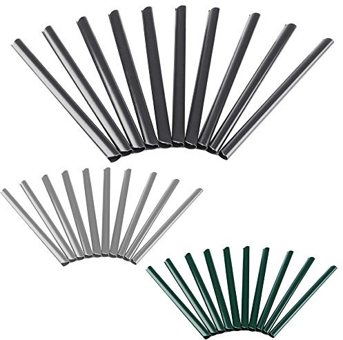 Melko Klemmschienen Grau für Befestigung von PVC 30 Stück Sichtschutzstreifen inkl. Befestigungsclips | UV-beständig, PVC-Material | für Gartenzaun, Balkon, Terrasse | einfache Montage